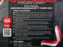 Hari Ini Polres Luwu Me-Launching Rencana Gelaran Lomba Foto Candid Polres Luwu Khusus Jurnaslis/Wartawan Se-Luwu Raya.